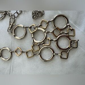 Two tone funky chain belt- 39 inches for the waist part 50 inches end to end